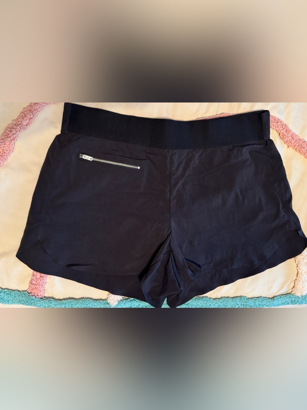 Athleta Black Women's Running Shorts with Zip Pocket